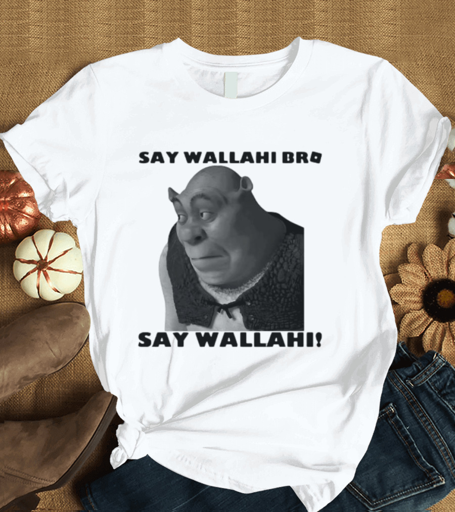 Shrek Say Wallahi Bro Meme Face Roblox T-Shirt