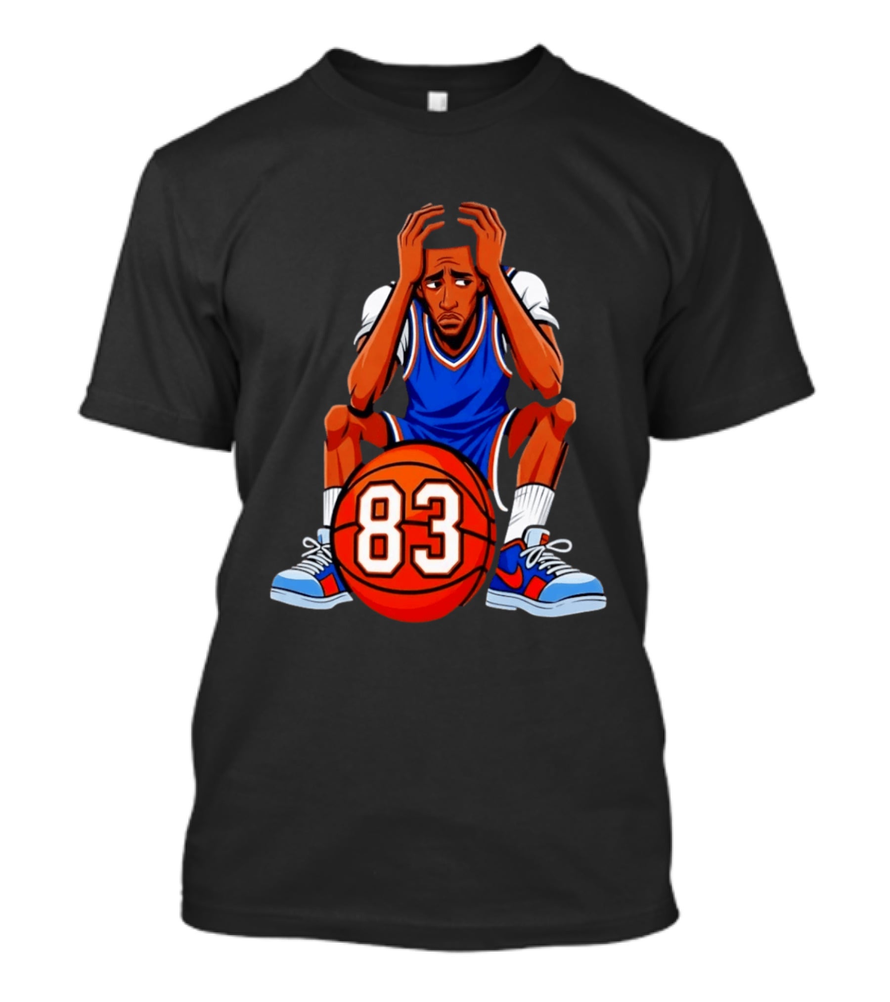 Bam Adebayo 83 Miami Heat Performance Caricature T-Shirt