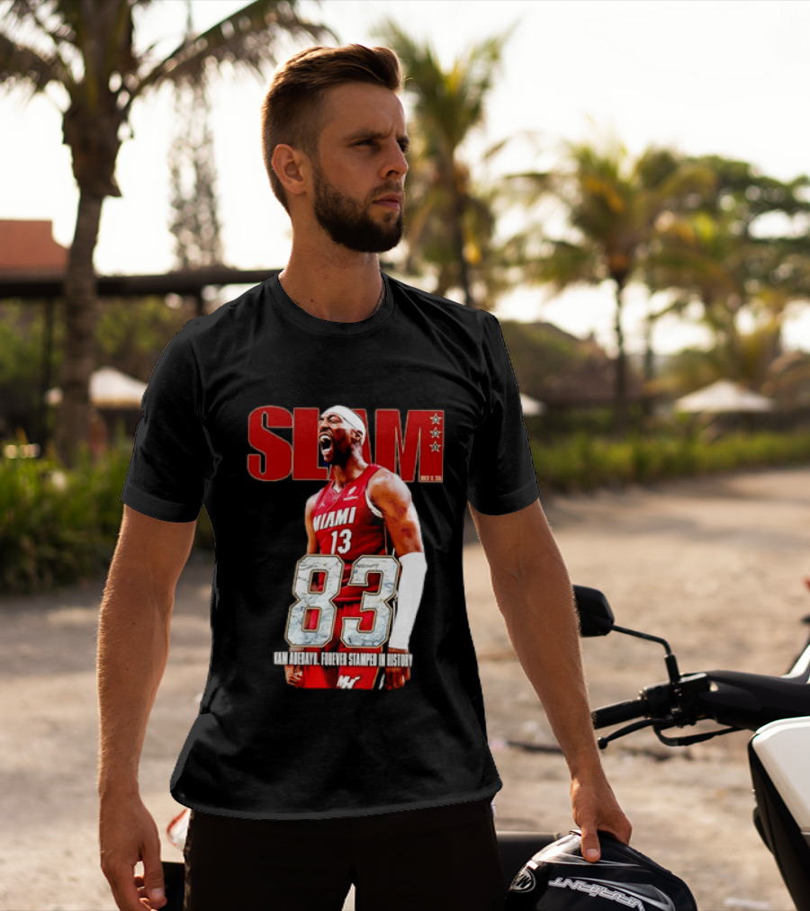 SLAM Bam Adebayo Miami Heat 13 Forever Stamped In History 83 T-Shirt