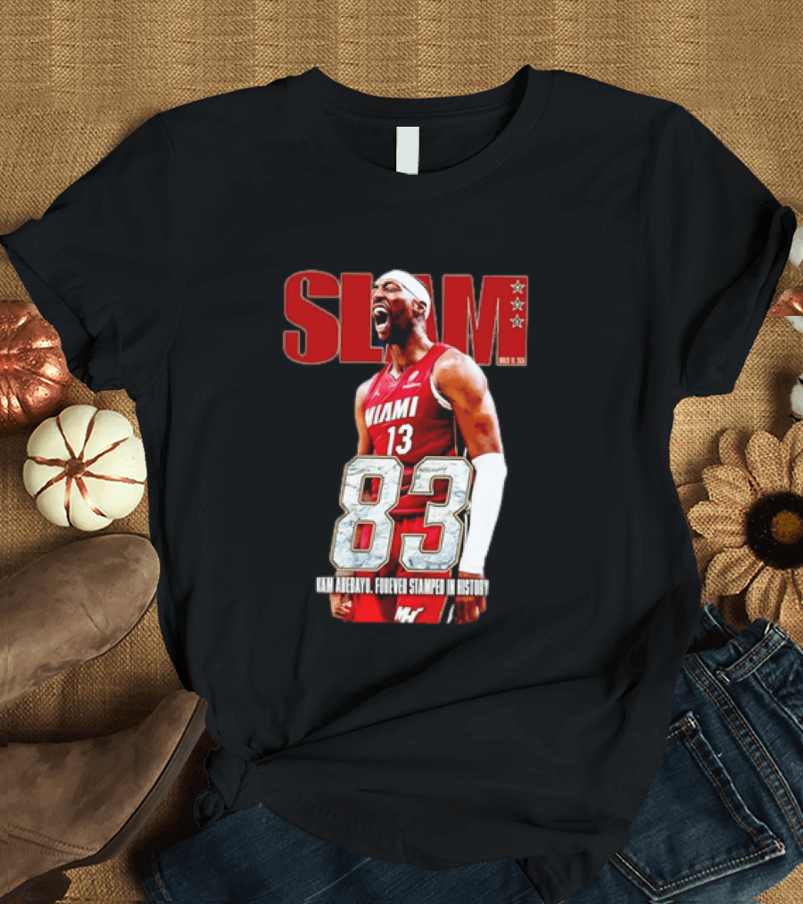 SLAM Bam Adebayo Miami Heat 13 Forever Stamped In History 83 T-Shirt