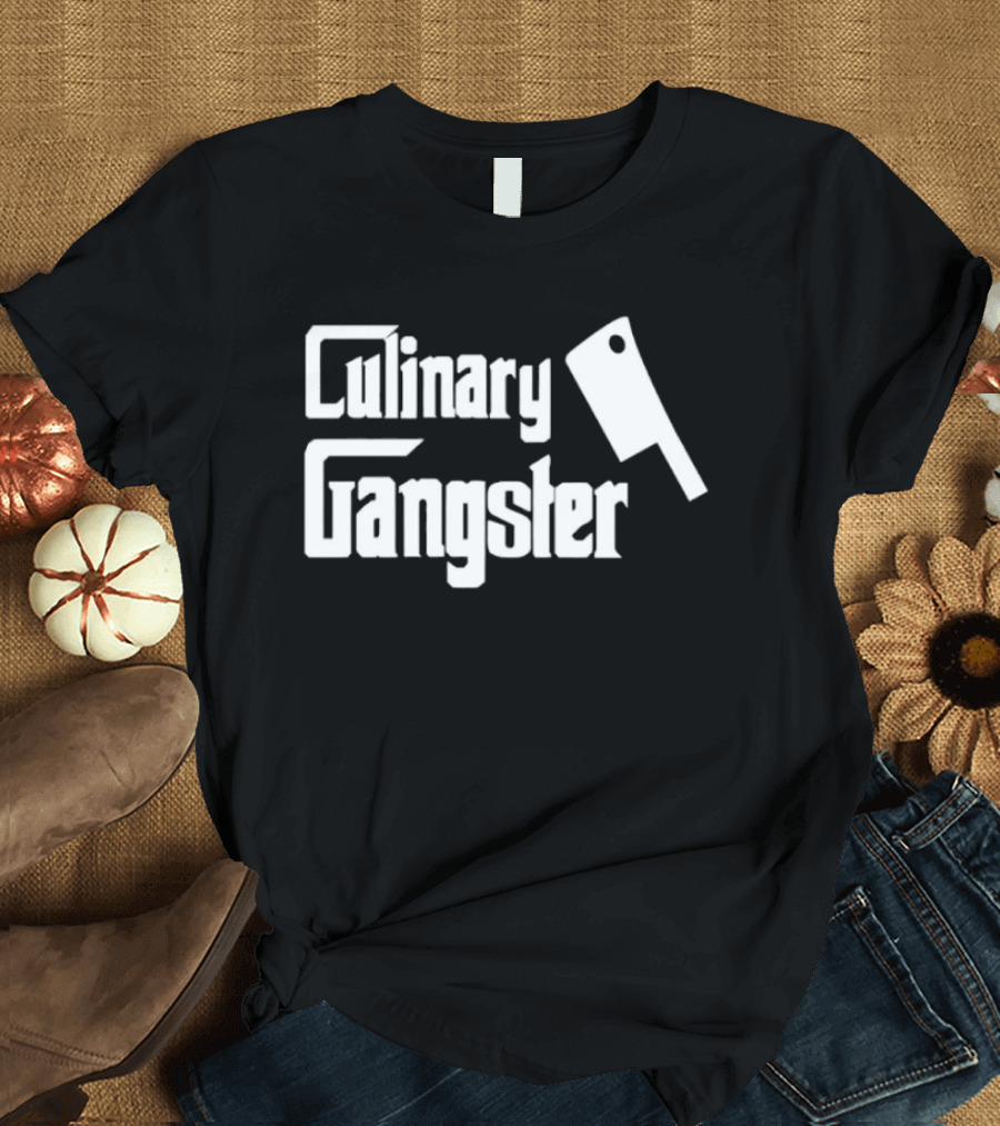 Culinary Gangster Meat Cleaver Style Chef Humor T-Shirt