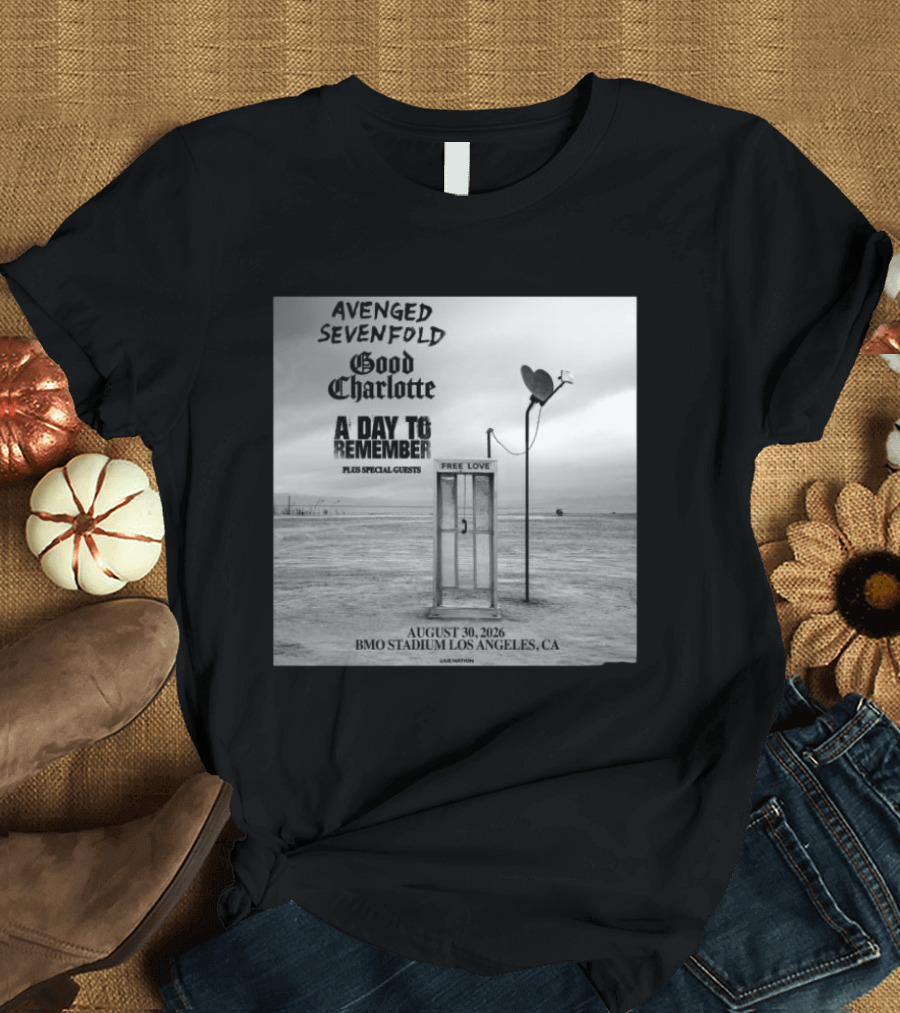 Avenged Sevenfold Good Charlotte A Day To Remember Concert BMO Stadium Los Angeles August 30 2026 T-Shirt