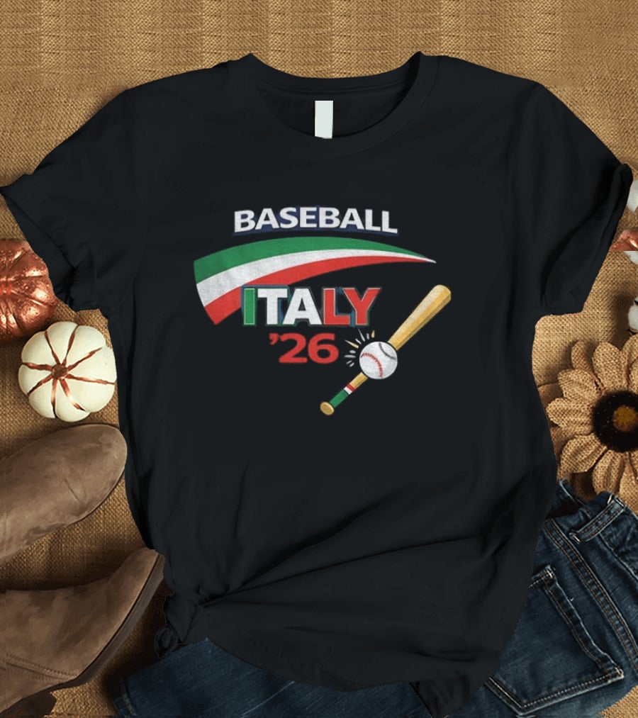 Italy Baseball World Classic 2026 Baseball Network Gildan T-Shirt