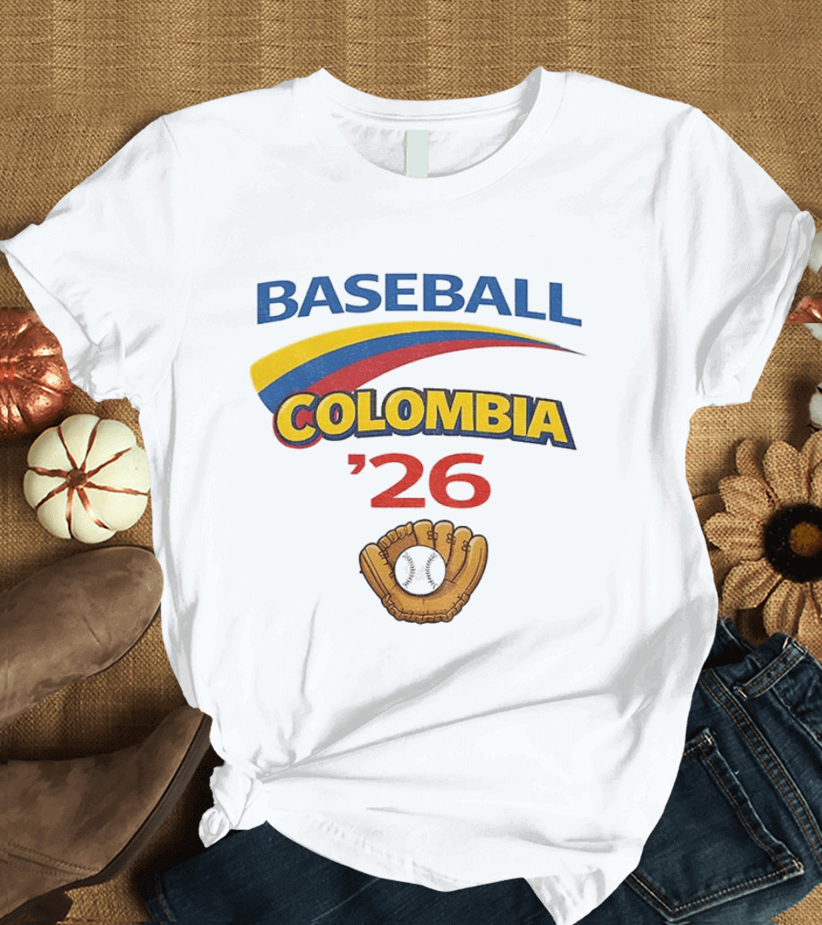 Colombia Baseball Classic 2026 '26 Glove And Ball T-Shirt
