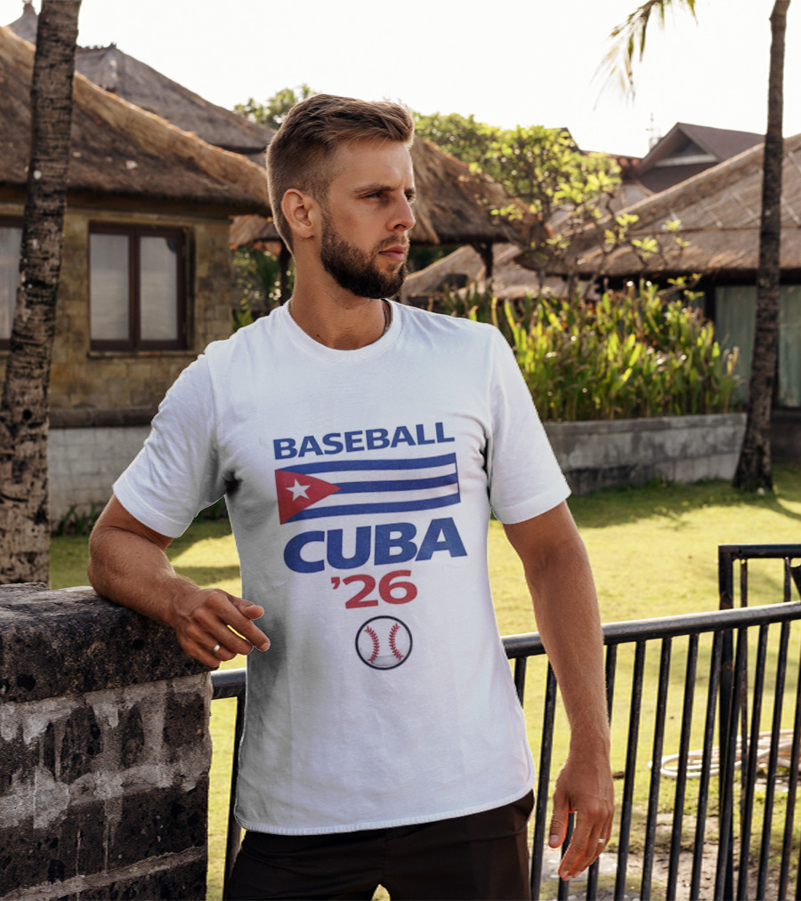 Cuba Baseball 2026 World Classic Cuban Flag Baseball T-Shirt