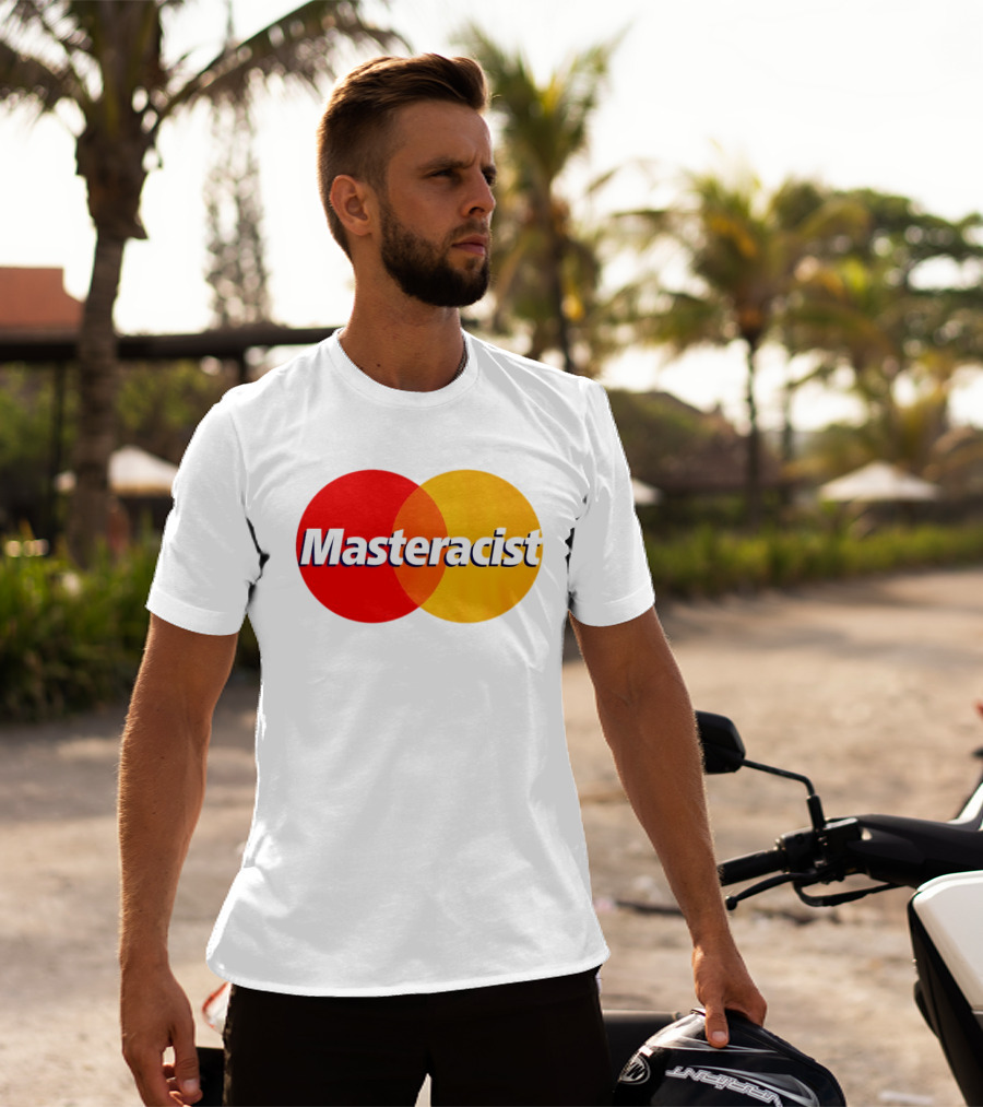 Masteracist Mastercard Parody Logo Red And Yellow Circles T-Shirt