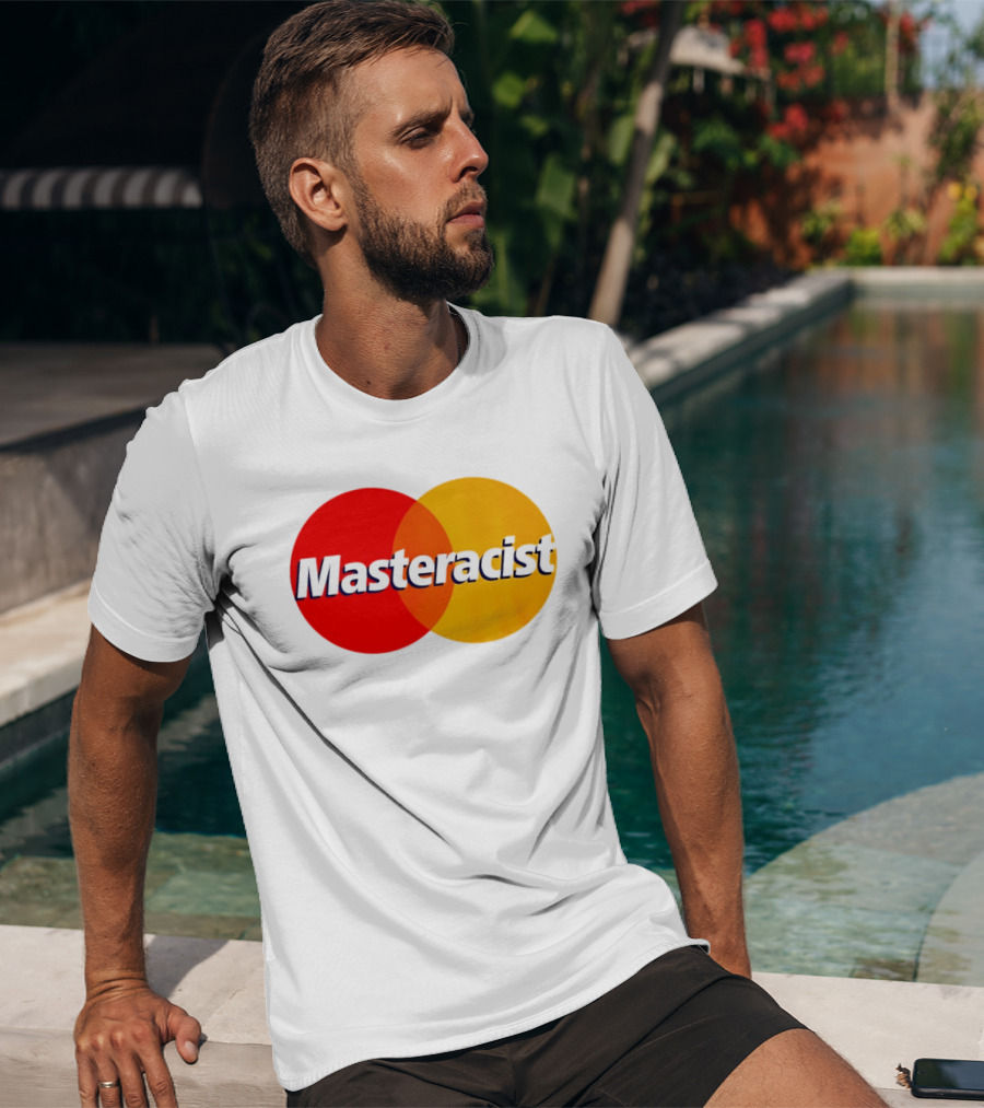 Masteracist Mastercard Parody Logo Red And Yellow Circles T-Shirt