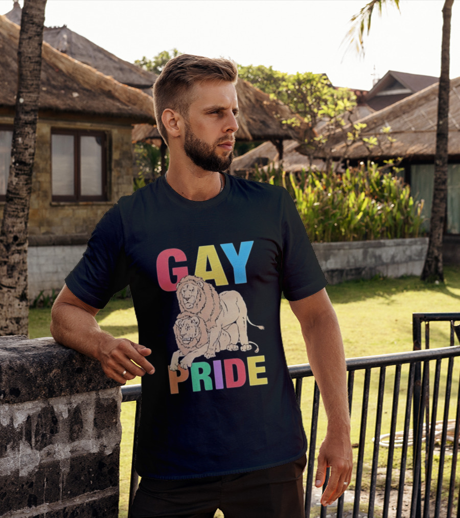 Gay Pride Lions LGBT Rainbow T-Shirt