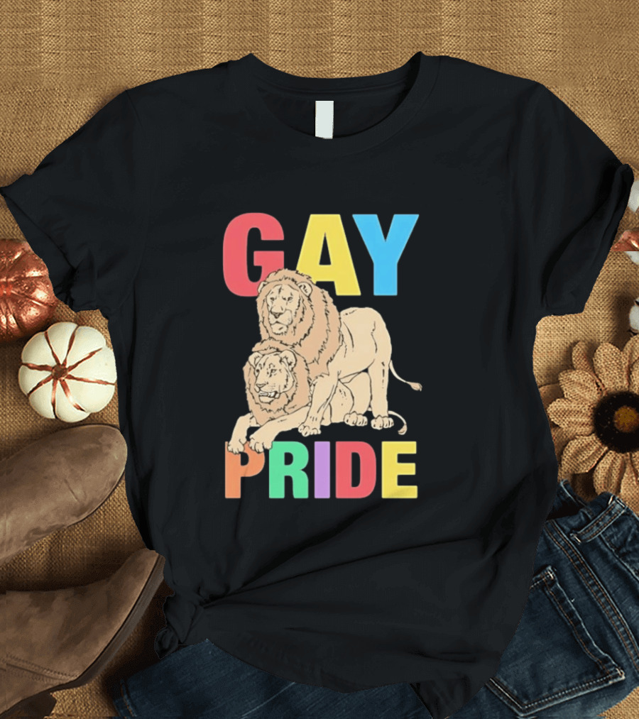 Gay Pride Lions LGBT Rainbow T-Shirt