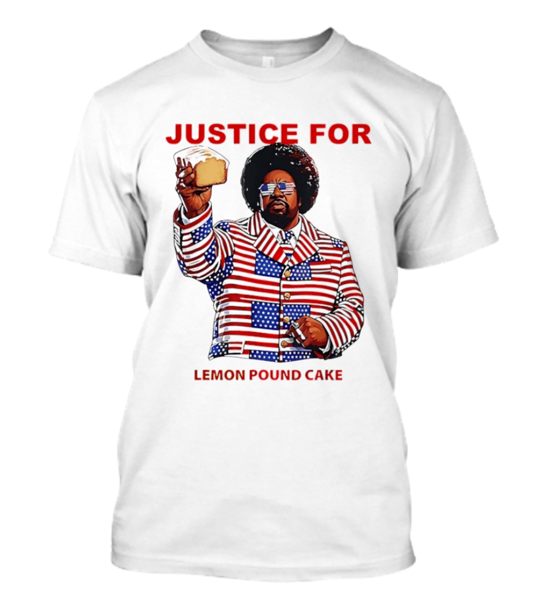 Justice For Lemon Pound Cake Afroman Stars And Stripes Suit T-Shirt