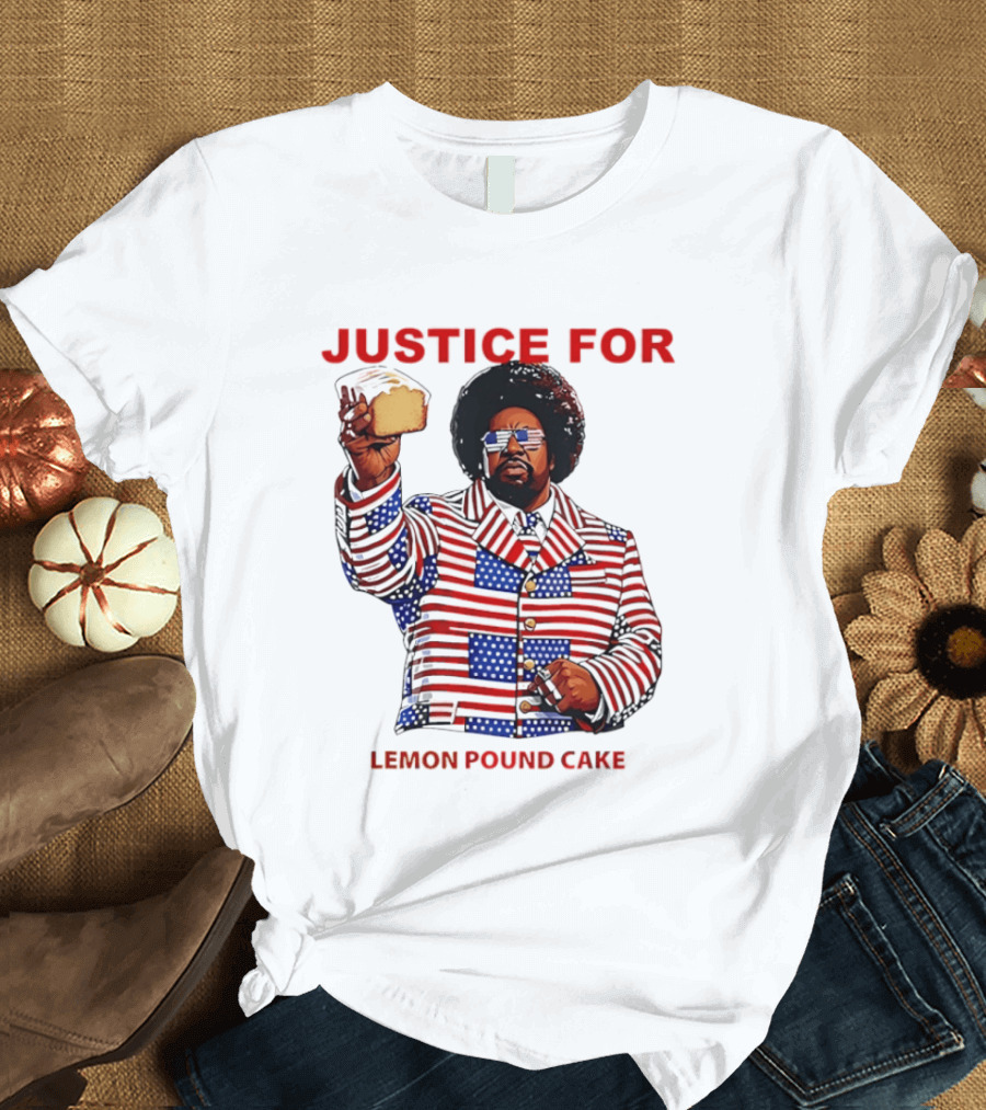 Justice For Lemon Pound Cake Afroman Stars And Stripes Suit T-Shirt