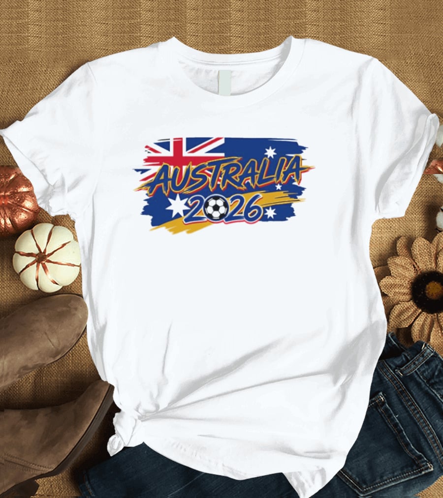 Australia 2026 Soccer Flag Stars T-Shirt