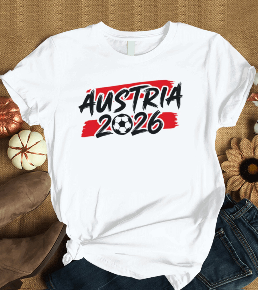 Austria 2026 Soccer Ball Graphic World Cup National Team T-Shirt