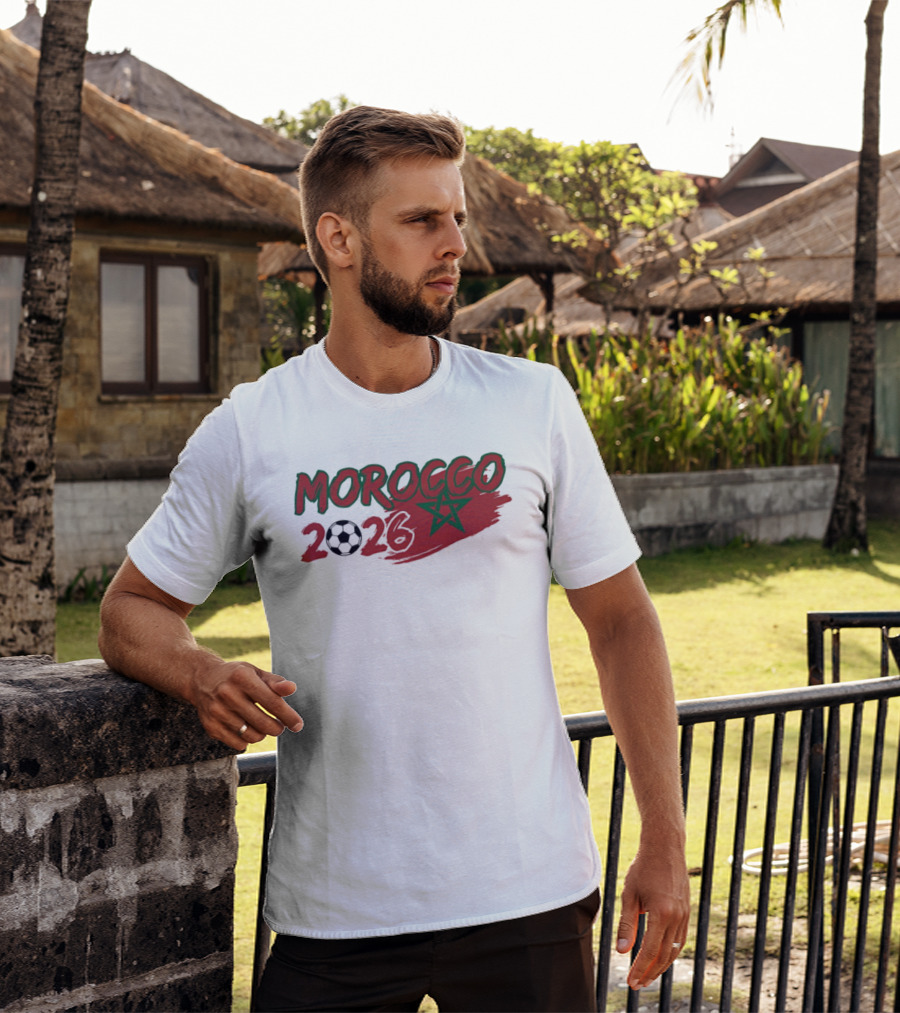 Morocco 2026 World Cup Soccer Ball Star T-Shirt
