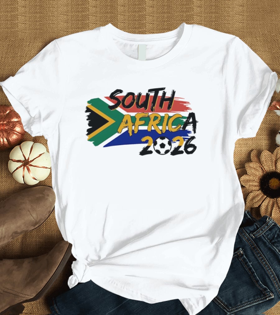 South Africa 2026 Flag Colors Soccer T-Shirt