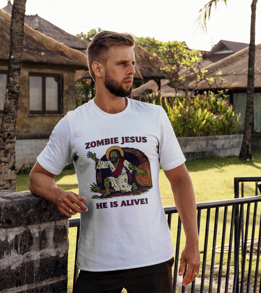 Zombie Jesus He Is Alive Resurrection Meme T-Shirt