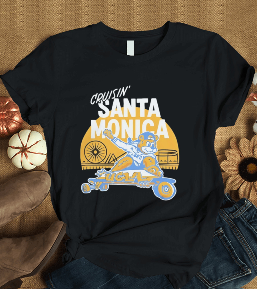 Cruisin' Santa Monica UCLA Bruins Skateboarding Bear T-Shirt