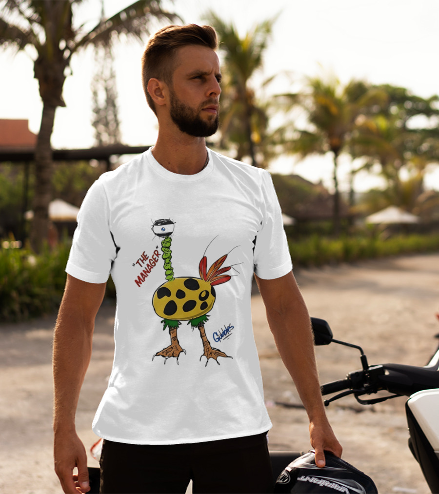 The Manager Gobbles Quirky Creature Art With Playful T-Shirt