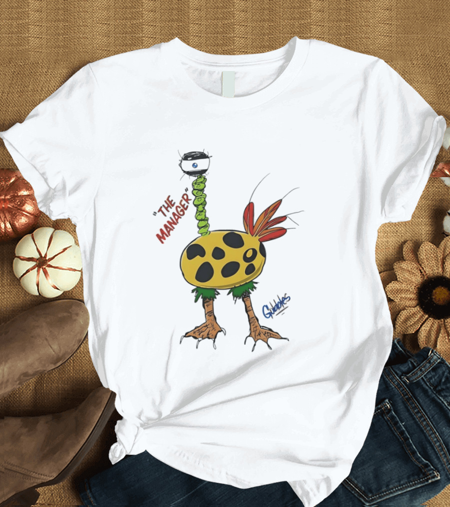 The Manager Gobbles Quirky Creature Art With Playful T-Shirt