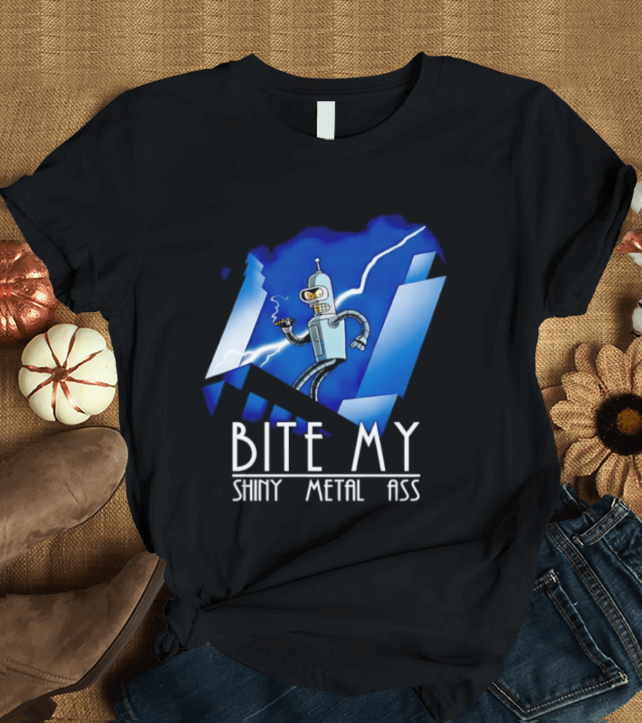 Bender Bending Rodriguez Cigar Bite My Shiny Metal Ass T-Shirt
