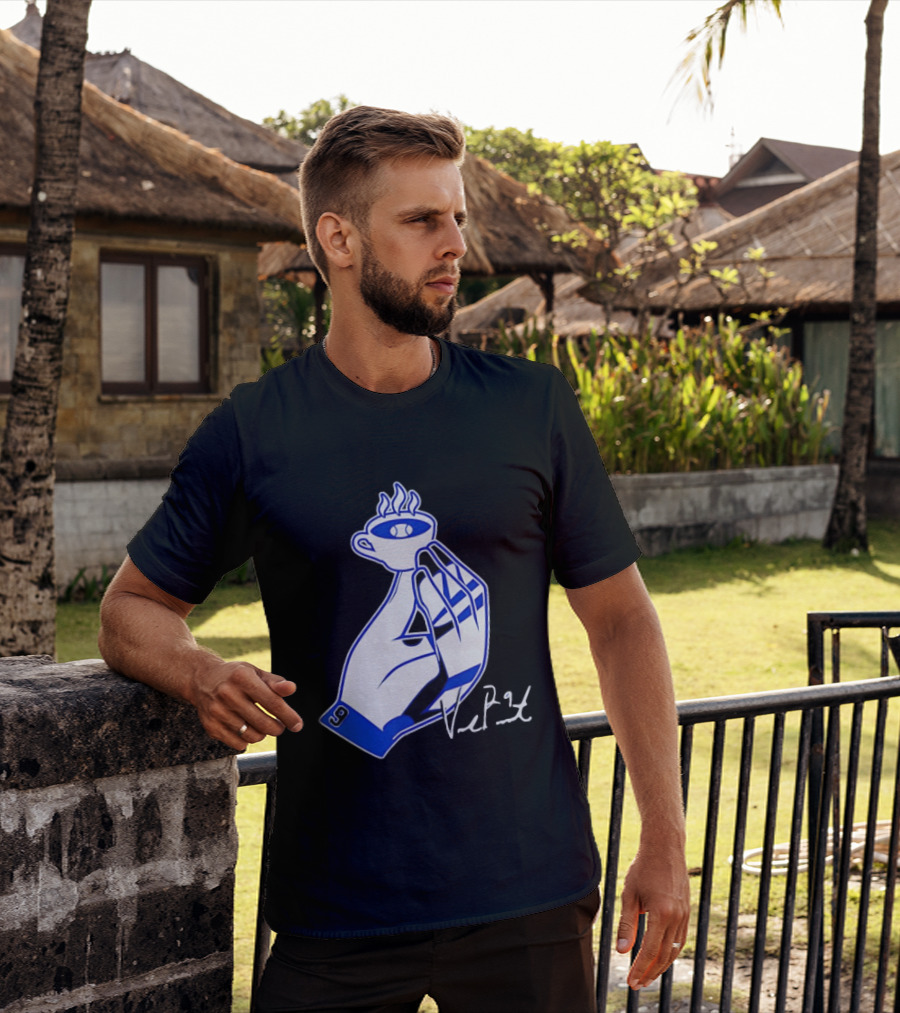 Blue Jays 27 Vladimir Guerrero Jr Number 27 Hot Coffee Baseball Cup T-Shirt