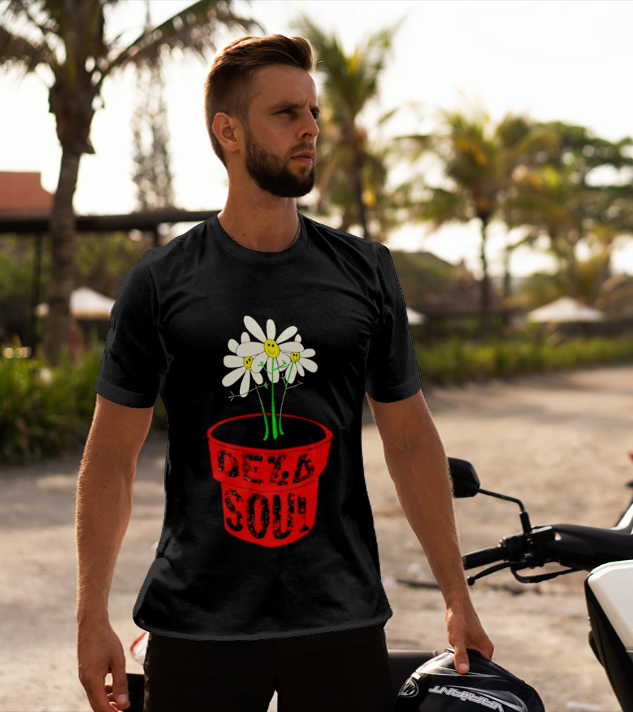 De La Soul Is Dead Flower Pot With White Daisies T-Shirt