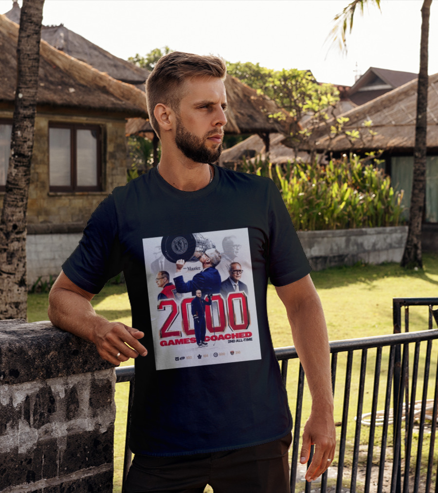 Paul Maurice NHL 2000 Games Coached 2nd All Time Vintage Hockey T-Shirt