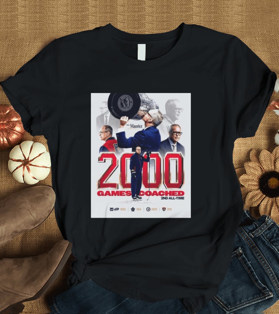 Paul Maurice NHL 2000 Games Coached 2nd All Time Vintage Hockey T-Shirt