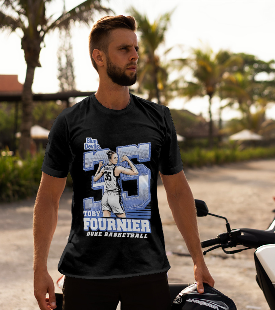 Toby Fournier Duke Blue Devils 35 Basketball Player T-Shirt