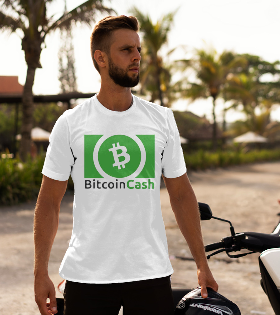 Bitcoin Cash Cryptocurrency Symbol Green Circle T-Shirt