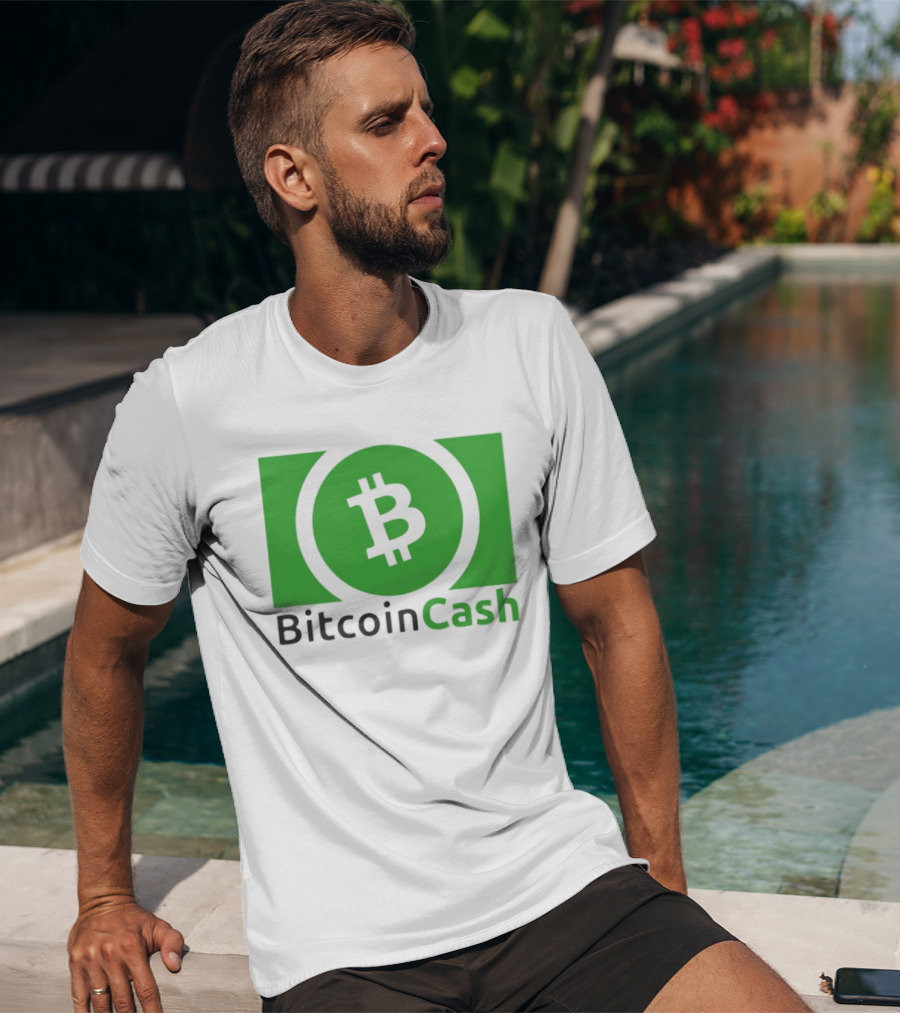 Bitcoin Cash Cryptocurrency Symbol Green Circle T-Shirt