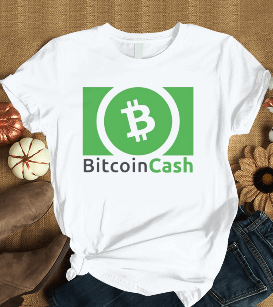 Bitcoin Cash Cryptocurrency Symbol Green Circle T-Shirt
