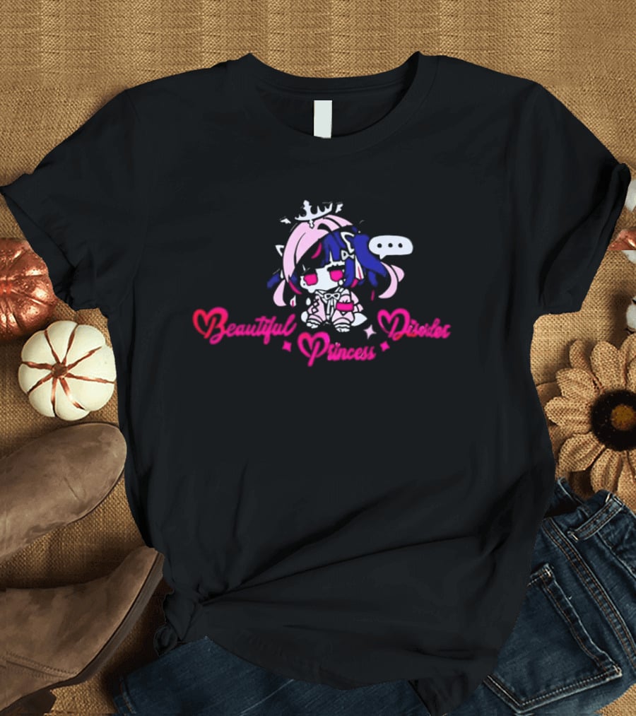 Beautiful Princess Disorder Pink Anime Aesthetic Hearts And Stars T-Shirt