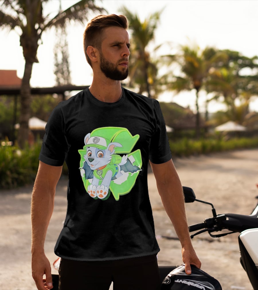 Bought Myself A Rocky Recycle Adventure Paw Patrol Rocky Puppy Patrol Green Eco Friendly T-Shirt