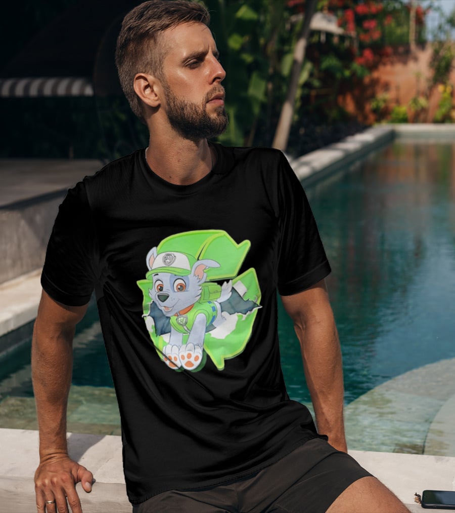 Bought Myself A Rocky Recycle Adventure Paw Patrol Rocky Puppy Patrol Green Eco Friendly T-Shirt