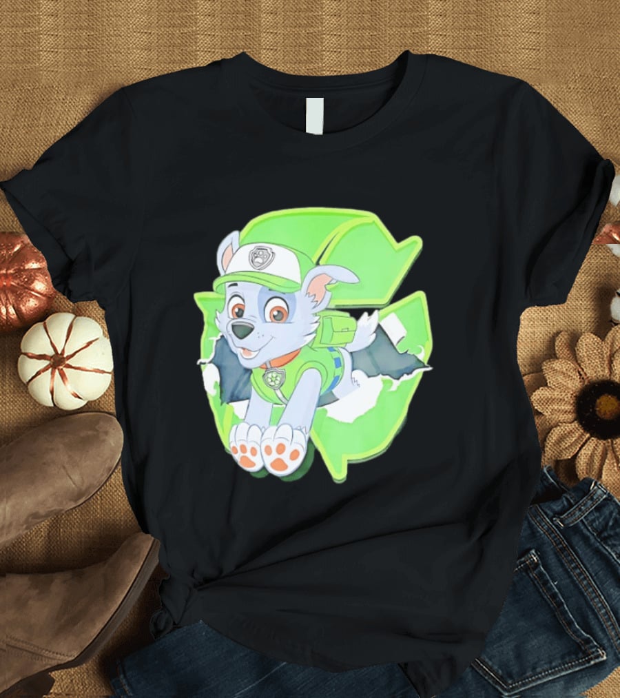 Bought Myself A Rocky Recycle Adventure Paw Patrol Rocky Puppy Patrol Green Eco Friendly T-Shirt