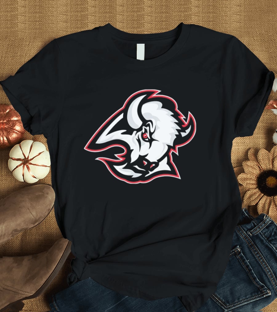 Buffalo Sabres White Bison Head Icon NHL Team Jersey T-Shirt