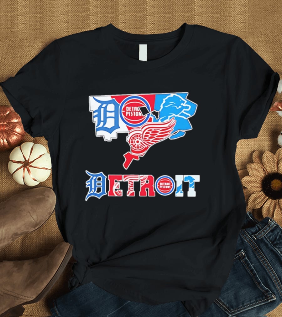 Detroit Pistons Lions Red Wings Tigers State Michigan T-Shirt