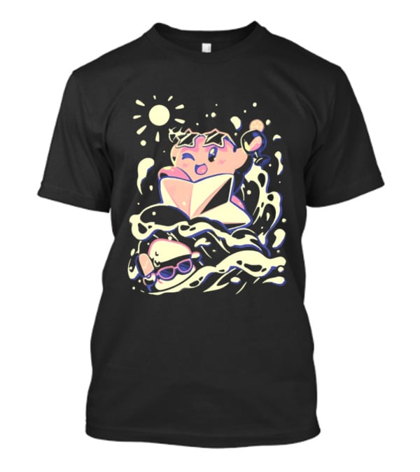 Kirby Ride The Wave Star Sunglasses And Surf Adventure T-Shirt