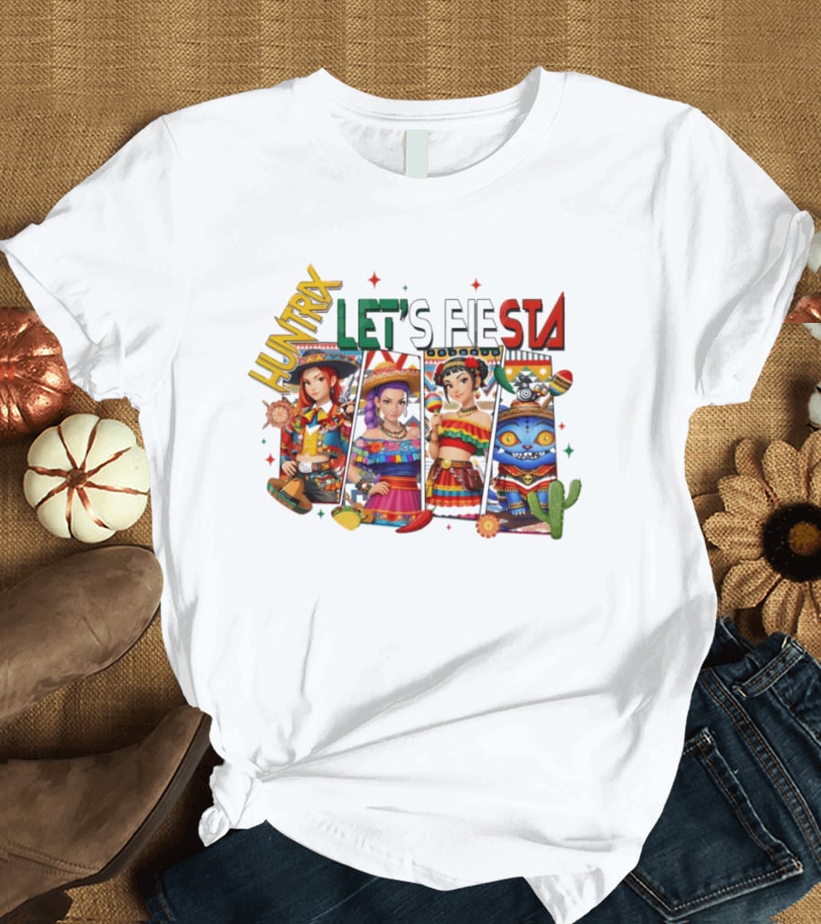 Huntrix Let's Fiesta K Pop Demon Hunter Characters T-Shirt