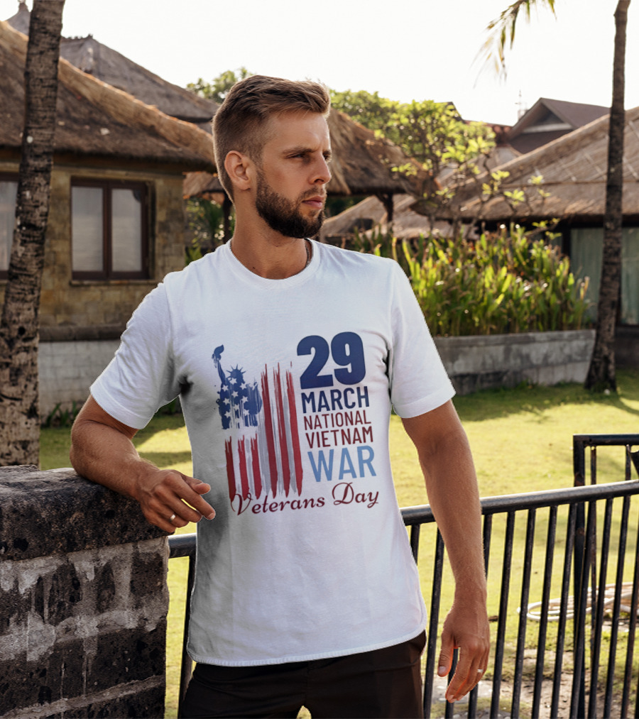 March 29 Honor National Vietnam War Veterans Day Patriotic Flag Recognize Heroes T-Shirt