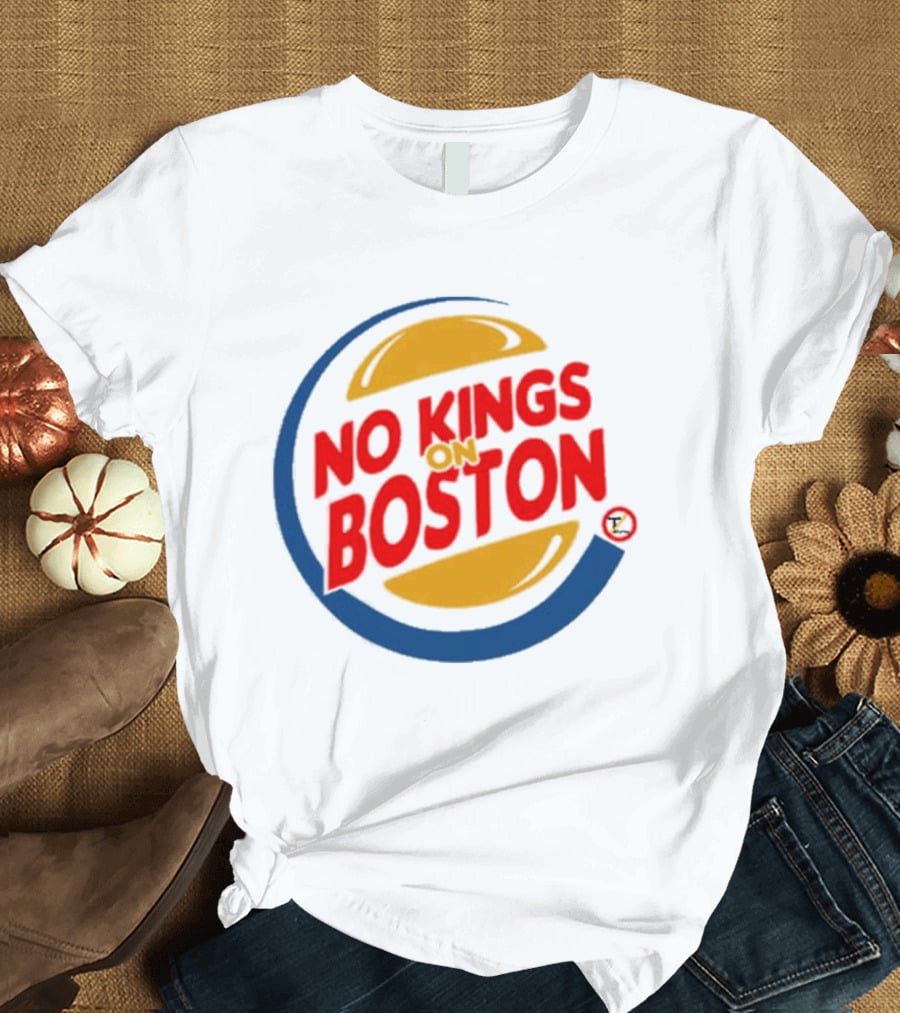 No Kings On Boston Rally Saturn Burger T-Shirt