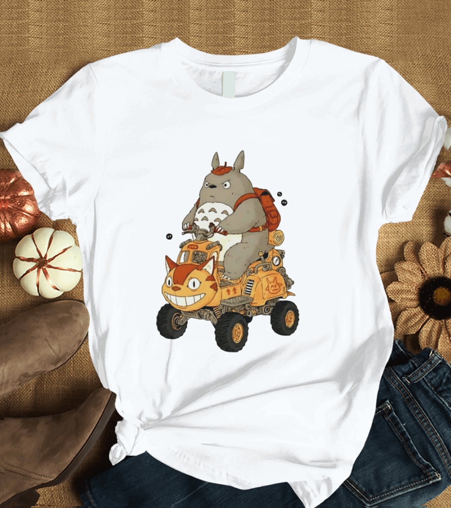 Totoro Catbus Forest Spirit Off Road Adventure T-Shirt