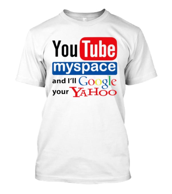 YouTube Myspace Google Yahoo Internet Humor Retro Tech T-Shirt