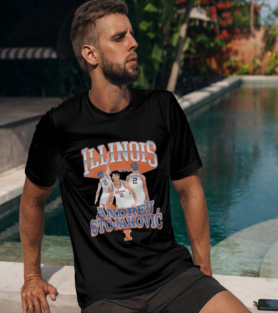 Illinois Basketball Andrej Stojakovic T-Shirt