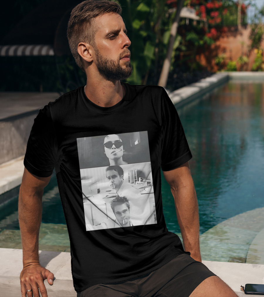 Brad Pitt Edward Norton Marla Film 1999 Smoking Scenes T-Shirt