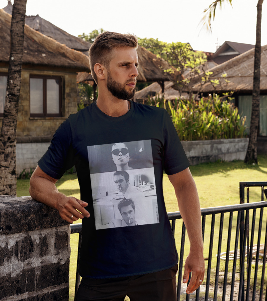 Brad Pitt Edward Norton Marla Film 1999 Smoking Scenes T-Shirt