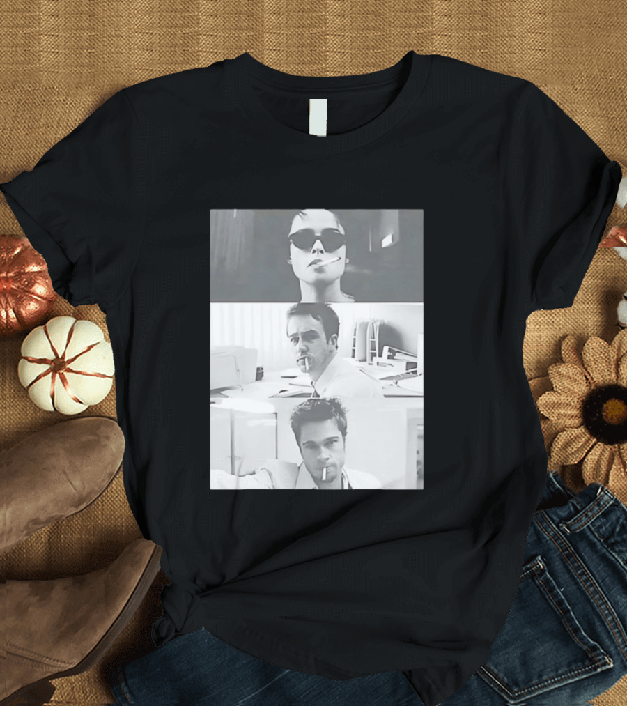 Brad Pitt Edward Norton Marla Film 1999 Smoking Scenes T-Shirt