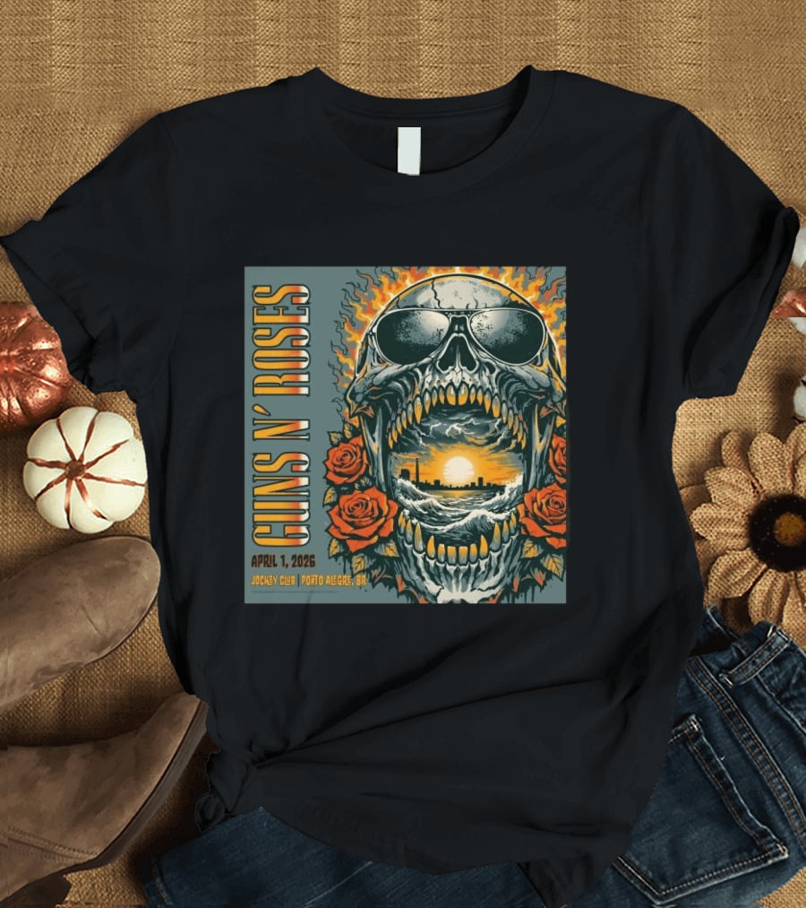Guns N' Roses April 1 2026 Jockey Club Porto Alegre Brazil T-Shirt