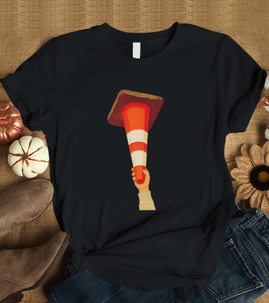 Hoist The Cone Traffic Symbol Celebration T-Shirt